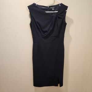 WHBM Black Sleeves Fitted Midi Formal dress size 12